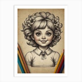 Portrait Of A Girl 14 Art Print