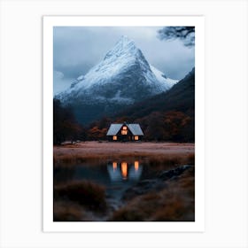 Cabin In The Mountains Art Print