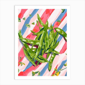 Sugar Snap Peas Summer Illustration 4 Art Print