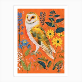 Spring Birds Barn Owl 1 Art Print