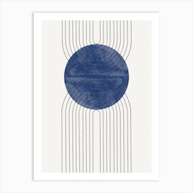 Circle Of Blue Moon Art Print