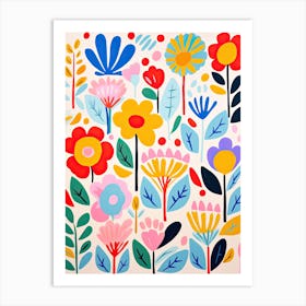 Matisse Style Floral Overture; Whimsical Beauty Art Print