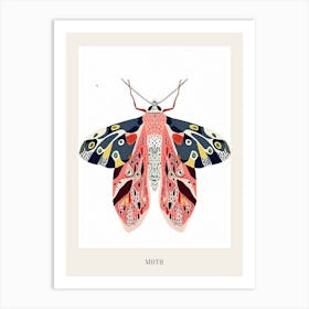 Colourful Insect Illustration Moth 45 Poster Art Print