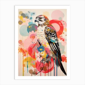 Bird Painting Collage Hawk 3 Art Print