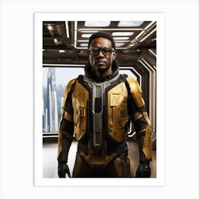 Black Man In Space Suit Art Print