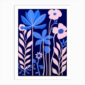 Blue Flower Illustration Bluebell 1 Art Print