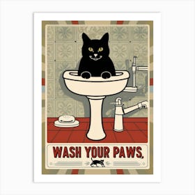 Wash Your Paws 20 Art Print