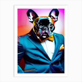 French Bulldog In A Suit Art Print