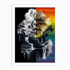 Rainbow Mountain Art Print