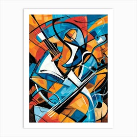 Abstract Guitar Painting Art Print