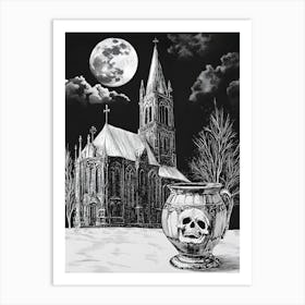 Spooky Church Art Print