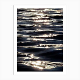 Sun reflecting of the water. Art Print