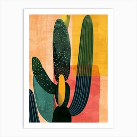 Gymnocalycium Cactus Minimalist Abstract 4 Art Print