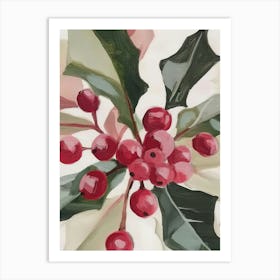 Holly Berries Plant Art Print