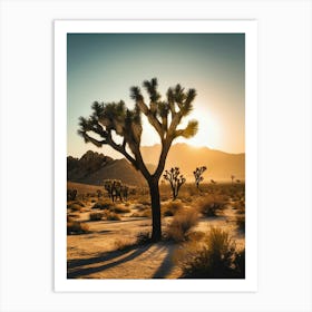 Joshua Tree In The Desert Art Print