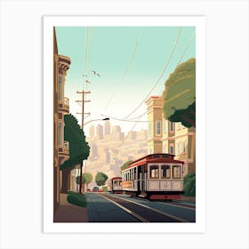 San Francisco California United States Travel Illustration 5 Art Print