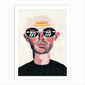 Man With Sunglasses Art Print