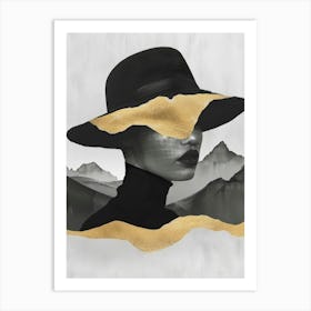 Gold Hat Canvas Print Art Print