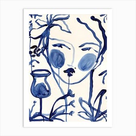 Blue And White Painting Art Print