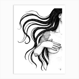 Long Hair Art Print