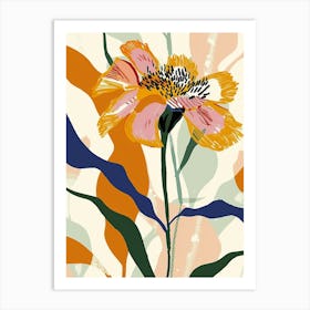 Colourful Flower Illustration Calendula 4 Art Print