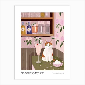 Foodie Cats Co Cat And Ice Cream 4 Art Print