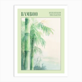 Bamboo Tree Atmospheric Watercolour Painting 6 Poster Art Print
