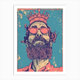 King Of Beards Art Print