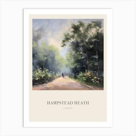 Hampstead Heath London United Kingdom Vintage Cezanne Inspired Poster Art Print