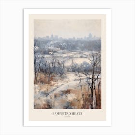 Winter City Park Poster Hampstead Heath London 4 Art Print