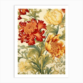 Floral Wallpaper Pattern 6 Art Print