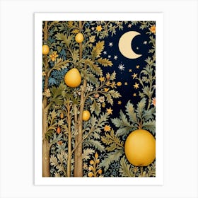 William Morris Moonlight In The Trees 2 Art Print