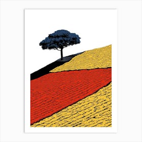 Tree In A Field 2 Art Print