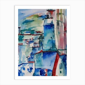 Port Of Bilbao Spain Abstract Block 1 harbour Art Print