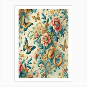 Floral Wallpaper 10 Art Print