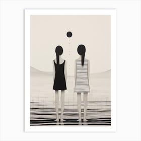 'Two Women In The Water' 1 Art Print