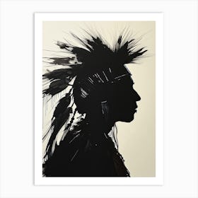 Kickapoo Quietude; A Study In Minimalism ! Native American Art Art Print