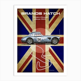 Brands Hatch, Austin Healey 3000 Art Print