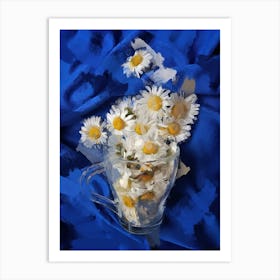 Daisy Flowers In A Cup Art Print