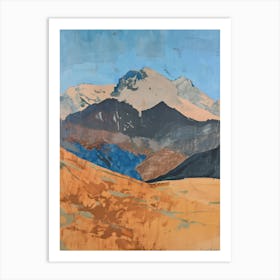 'Snowy Mountains' Art Print