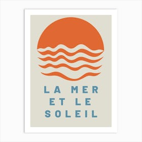 La Mer Et Le Soleil Art Print