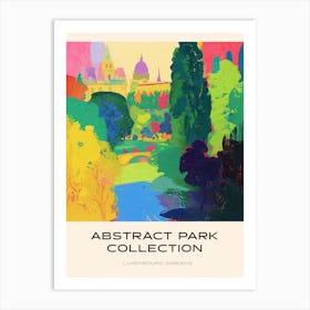 Abstract Park Collection Poster Luxembourg Gardens Paris 4 Art Print