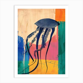 Jellyfish 3 Cut Out Collage Art Print