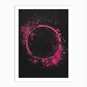 Pink Splatter Art Print