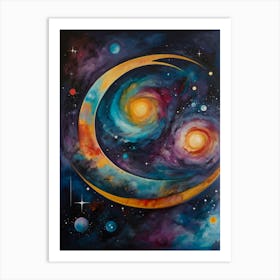 Galaxy Painting Art Print