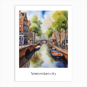 Summer in Amsterdam. 4 Art Print