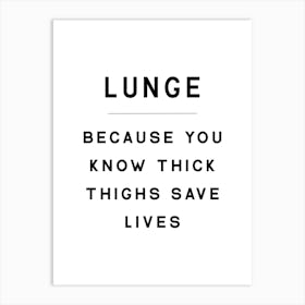 Lunge Gym Art Print