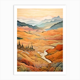 Autumn National Park Painting Olympic National Park Usa 1 Art Print