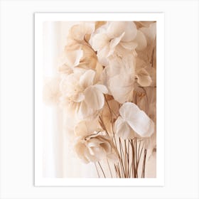 Boho Dried Flowers Hydrangea 3 Art Print