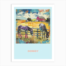 Donkeys Collage Poster 5 Art Print